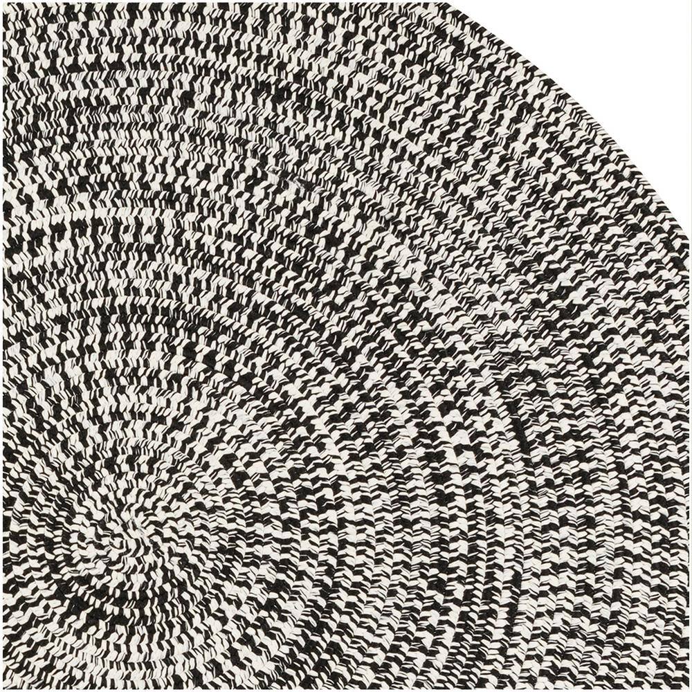 Kaari 10' Round Black Braided Synthetic Rug