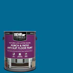 1 gal. #OSHA-1 OSHA SAFETY BLUE Textured Low-Lustre Enamel Interior/Exterior Porch and Patio Anti-Slip Floor Paint