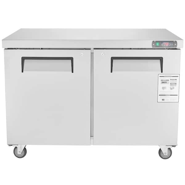 48 in. Commercial Refrigerator Prep Table, 12.9 cu. ft. Stainless Steel Sandwich and Salad Prep Station, Frost-Free