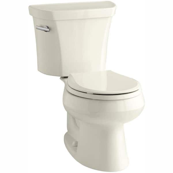 KOHLER Wellworth 2-piece 1.28 GPF Single Flush Round Toilet in Biscuit