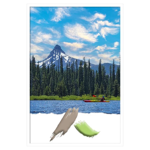 Svelte x White x Wood x Picture x Frame x Opening x Size x 24 x 36 x in.