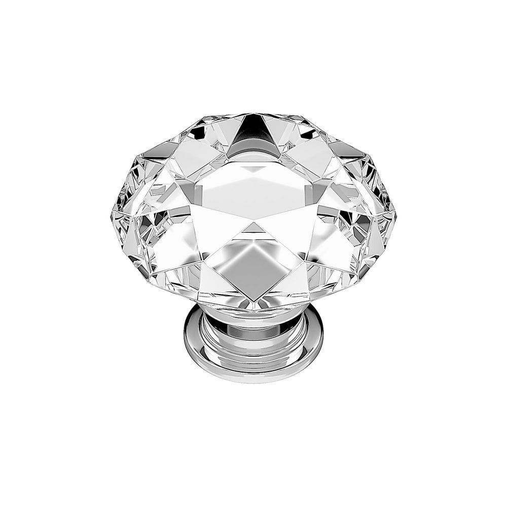 Bolzano Collection 1-9/16 in. (40 mm) Modern Crystal and Chrome Round Cabinet Knob price history on PriceWatchPro