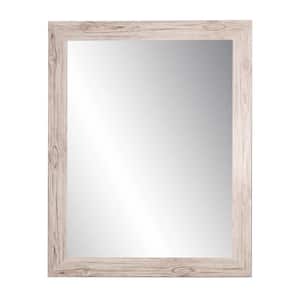 Large Rectangle Oyster Cream Modern Mirror (41 in. H x 32 in. W)