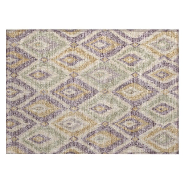 Chantille Machine Washable Indoor/Outdoor Abstract ACN3072 Purple 2 ft. x 3 ft. Accent Rug