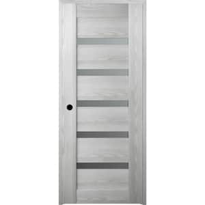 Vona 07-04 36 in. x 80 in. Right-Hand 5-Lite Frosted Glass Ribeira Ash Solid Core Wood Single Prehung Interior Door