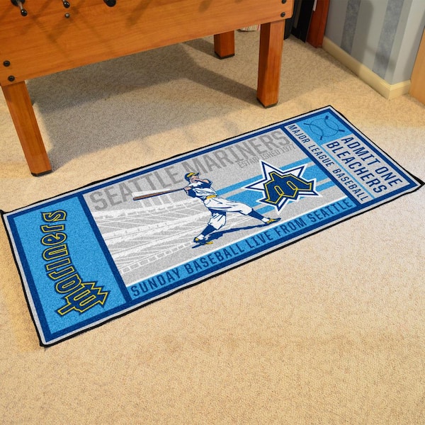 FANMATS NFL Ticket Runner 3 x 6 Green Indoor Solid Runner Rug