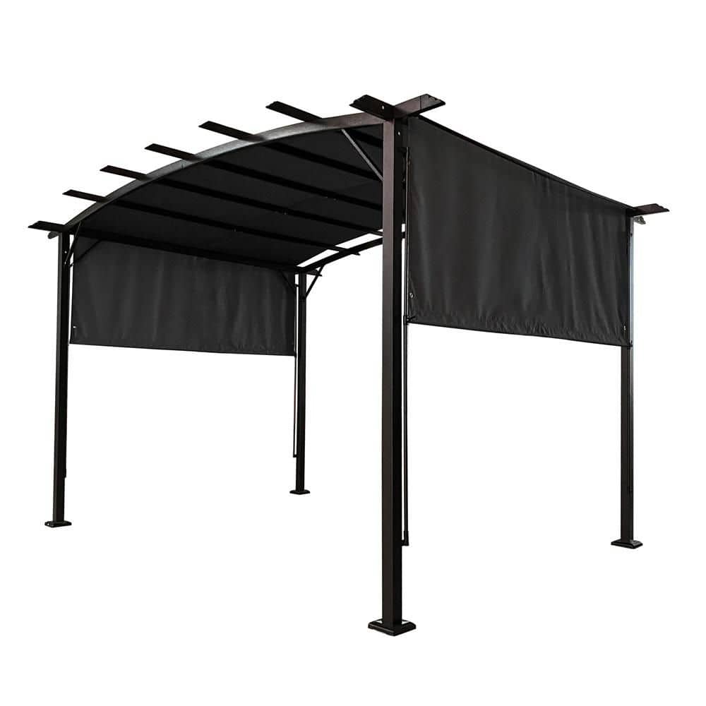 12 ft. x 9 ft. Outdoor Patio Steel Retractable Shade Sun Shelter Pergola Gazebo for Gardens, Terraces and Backyard price history on PriceWatchPro
