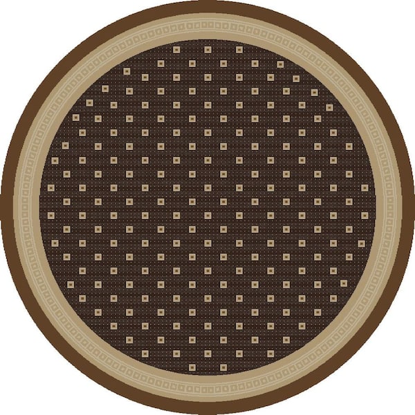 Concord Global Trading Jewel Athens Brown 5 ft. Round Area Rug