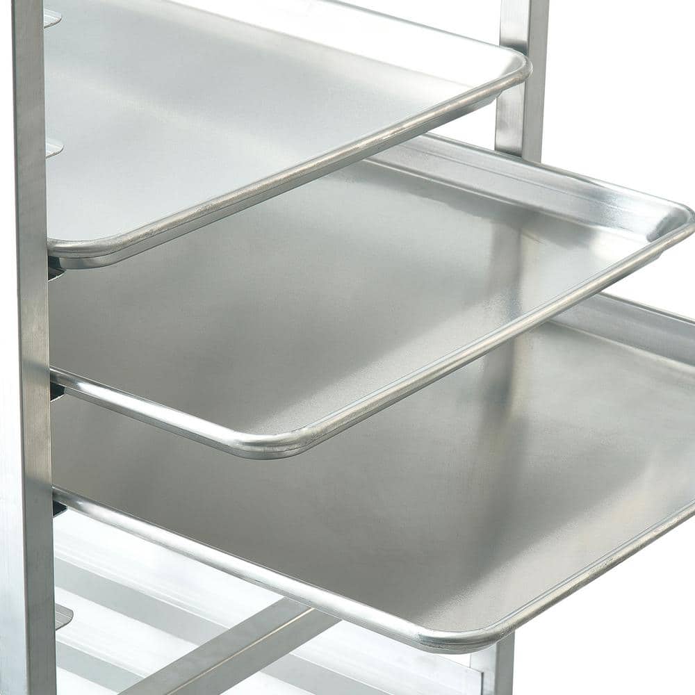 10-Tier Aluminum Commercial Bakery Rack with Wheels