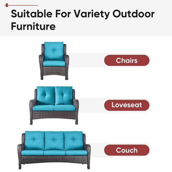 Opohoro ArcoBay 22 in. x 25 in. x 4 in. 8-Piece Deep Seating