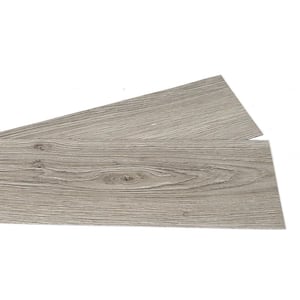 Gray 12 mil x 5.9 in. W x 35.9 in. L Water Protection Peel and Stick Vinyl Floor Tile Flooring 10 pack (15 sq. ft./Case)