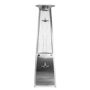 92 in. 56,000 BTU Stainless Steel Pyramid Flame Liquid Propane Patio Heater