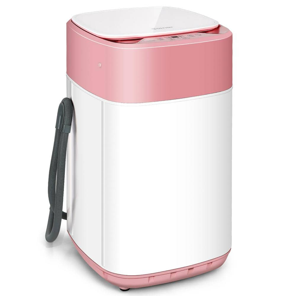 1 cu. ft. High Efficiency Full-Automatic Portable Top Load Washer with Child Lock in Pink-UL Certified