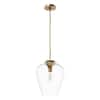 Hunter Vidria 60-Watt 1-Light Alturas Gold Island Pendant Light with ...