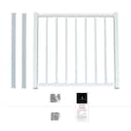 40 in. x 36 in. White Powder Coated Aluminum Preassembled Deck Gate Kit