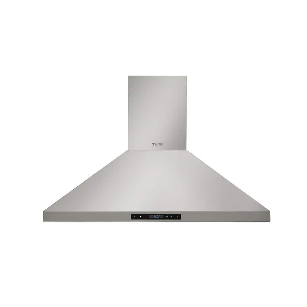 Thor Kitchen 36 in. Wall Mount LED Light Range Hood in Stainless Steel, Silver