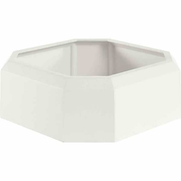 AFCO 6 in. Gloss White Capital and Base with feature for Endura-Aluminum Craftsman Style Columns