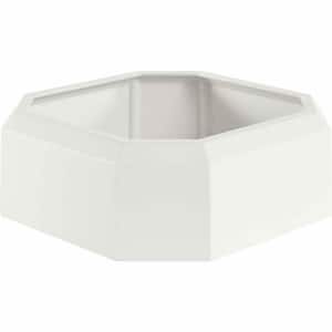 6 in. Textured White Capital and Base with feature for Endura-Aluminum Craftsman Style Columns
