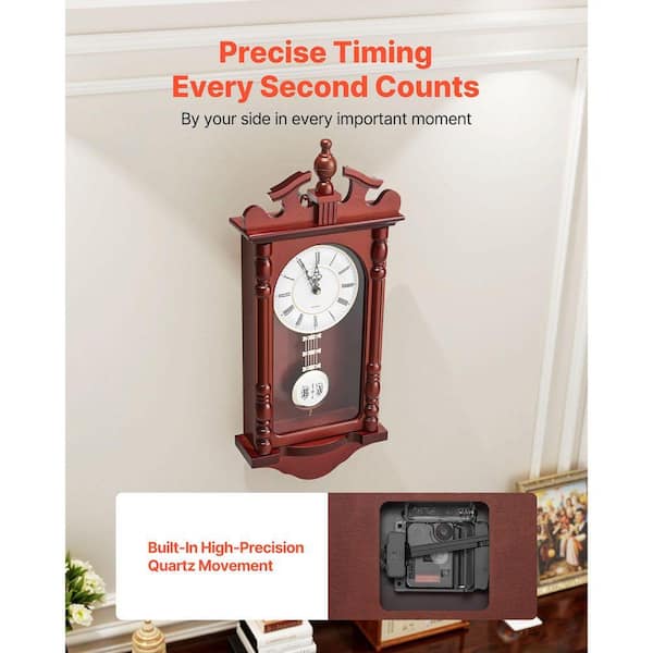 SKYSHALO Grandfather Clock 23.2 in. Classic Vintage Pendulum Clock