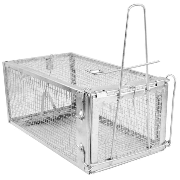 ESILOO Humane Rat Trap Cage-Auto-Lock Gravity Pedal, Non-Toxic Live Mouse Trap for Indoors/Outdoors, Rust-Proof Steel