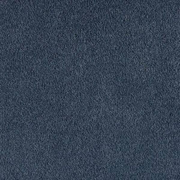 SoftSpring Carpet Sample - Cashmere II - Color Deep Denim Texture 8 in. x 8 in.