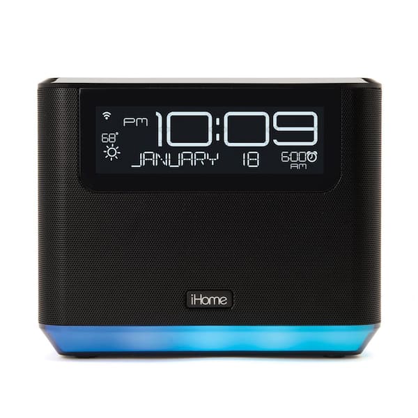 iHome Alexa Voice Service Bedside Clock Stereo System Featuring Far-Field with Bluetooth and USB Charging