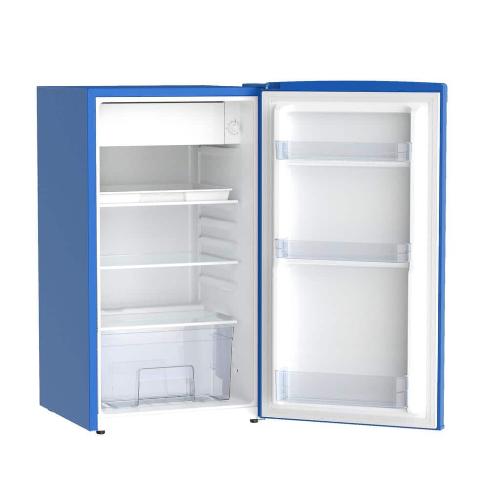 Robin's Egg Blue Compact Retro Mini Fridge with Glass Shelves