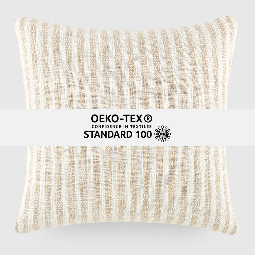 Natural Cotton Yarn-Dyed Square Throw Pillow 20x20