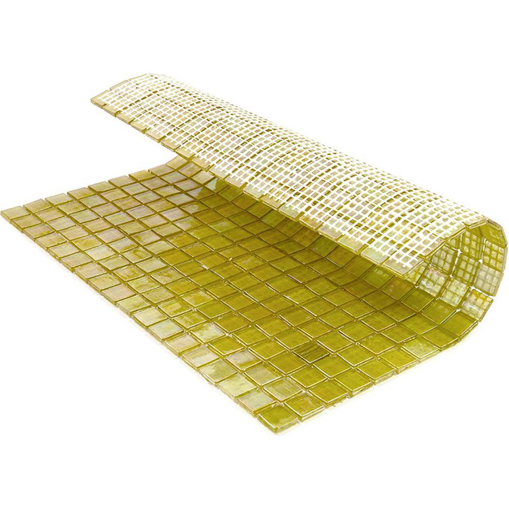 Golden Iridescent Glass Mosaic Tile for Wall and Floor