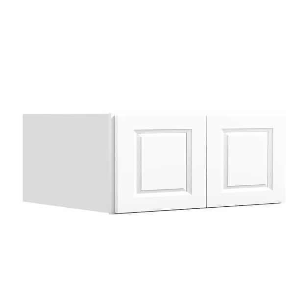 Hausvita 36 in. W x 24 in. D x 18 in. H in Traditional White Plywood Ready to Assemble Kitchen Wall Cabinets with 2-Doors