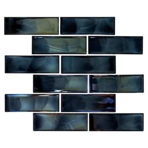 MSI Take Home Tile Sample - Vague Blue Subway 4 in. x 4 in. Glossy