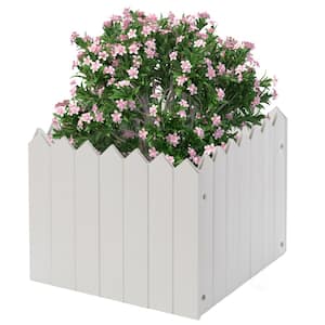 Square Vinyl Traditional Fence Design Planter Box