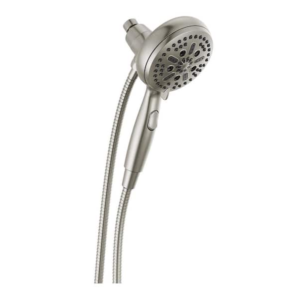 Delta SureDock Magnetic 7-Spray Patterns 1.75 GPM 4.94 in. Wall Mount Handheld Shower Head in Stainless