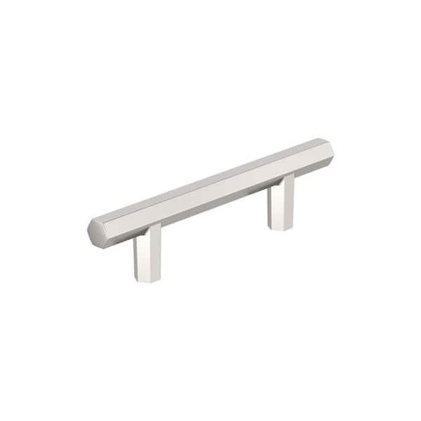 Caliber 3 in. (76mm) Modern Polished Nickel Bar Cabinet Pull