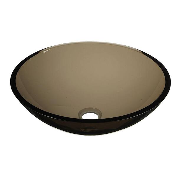 Hembry Creek Tempered-Glass Vessel Sink in Brown