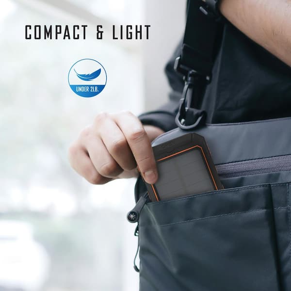 Tzumi 10K MAH Solar Pocket Juice with Cables 30628HD - The Home Depot