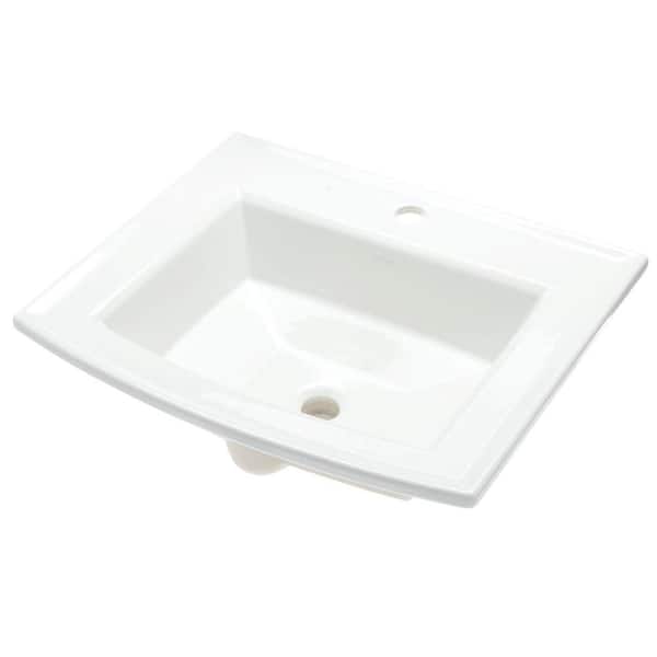 KOHLER Archer Drop-In Vitreous China Bathroom Sink in White with Overflow Drain