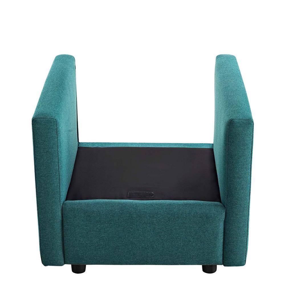 Teal Spot Upholstered Wood Accent Chair with Dense Foam Padding