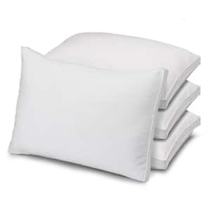 Medium Density Gusseted Luxury Gel Fiber Filled Allergy Resistant Standard Size Pillow Set of 4