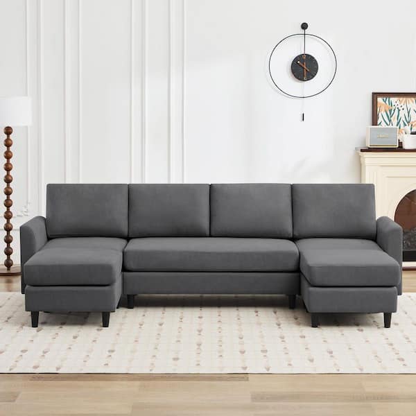 Dark Gray - Sectional Sofas - The Home Depot Dark Gray - Sectional Sofas - The Home Depot