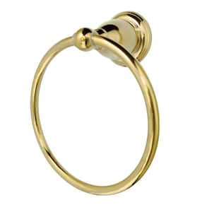 Heritage Wall Mount Towel Ring in Polished Brass