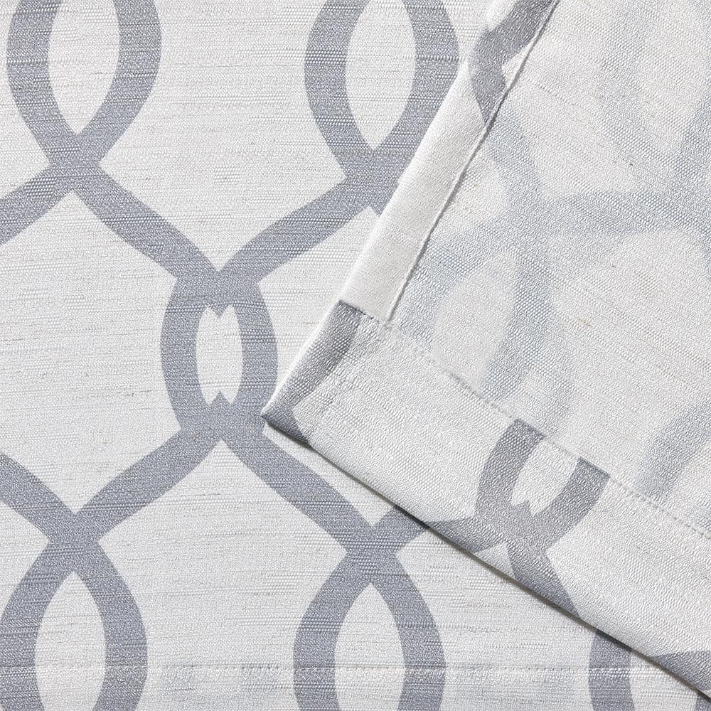 Dove Grey Light-Filtering Linen Blend Grommet Curtain Panels, 52x84