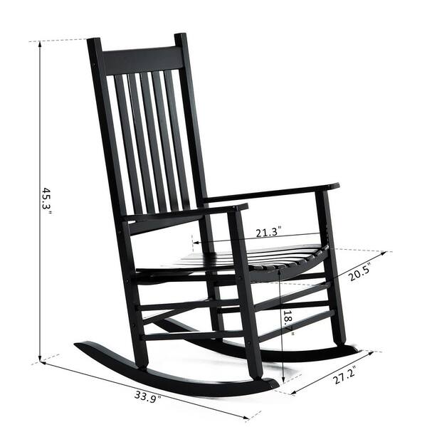 tec wood slat rocking chair home depot