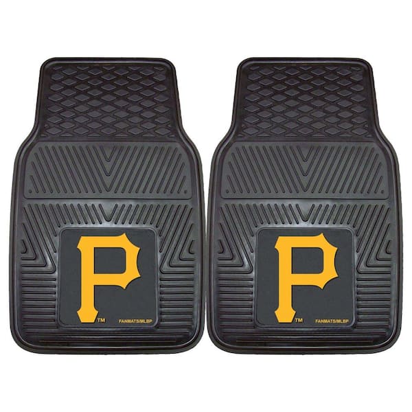 FANMATS Pittsburgh Pirates 18 in. x 27 in. 2-Piece Heavy Duty Vinyl Car Mat