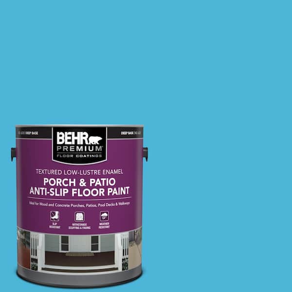 BEHR PREMIUM 1 gal. #P490-4 Aztec Sky Textured Low-Lustre Enamel Interior/Exterior Porch and Patio Anti-Slip Floor Paint