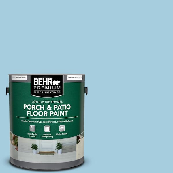 1 gal. #M490-2 Carefree Sky Low-Lustre Enamel Interior/Exterior Porch and Patio Floor Paint