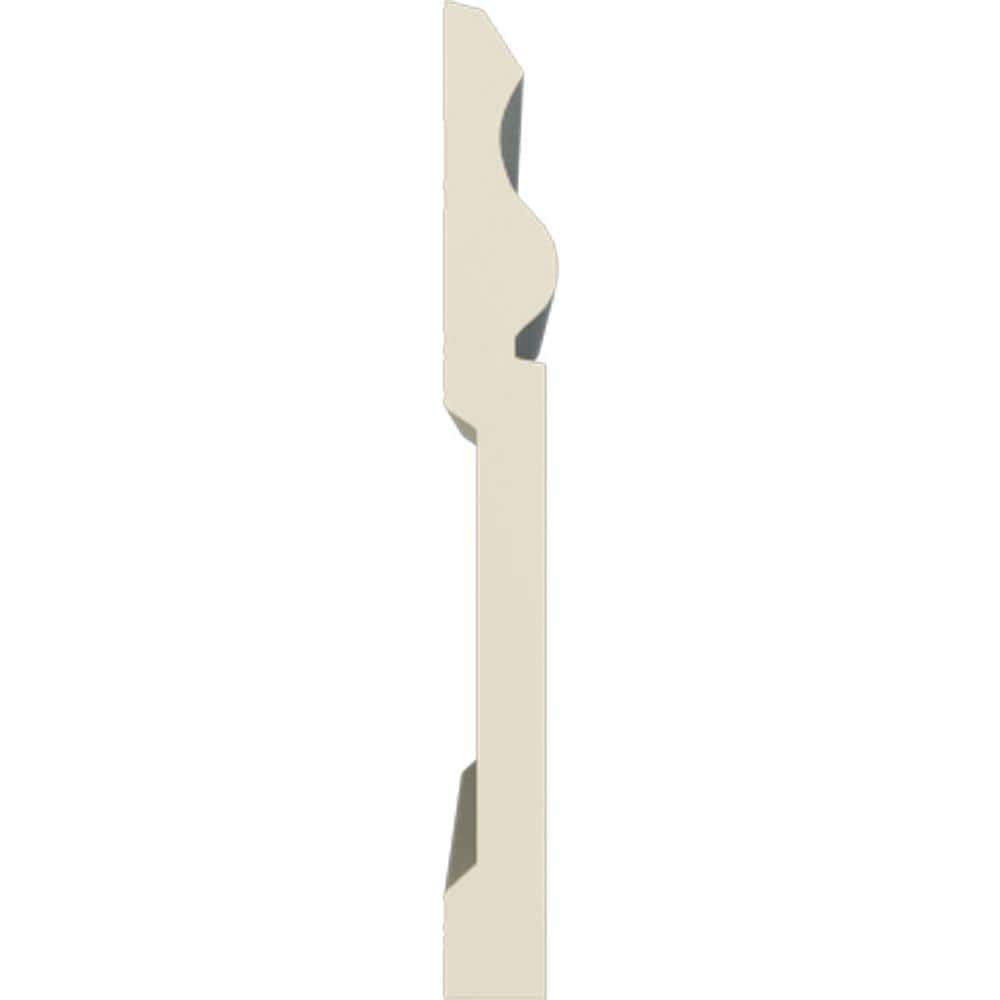 Primed Geometric Baseboard Moulding Sample, 12" Length