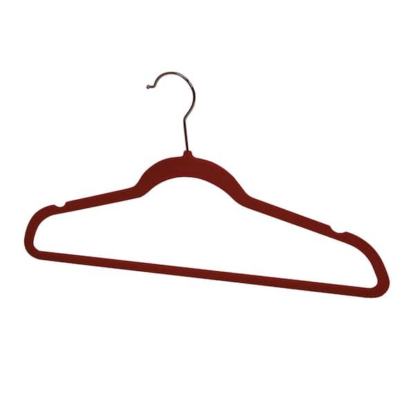Home Basics Red Velvet Shirt Hangers 10-Pack