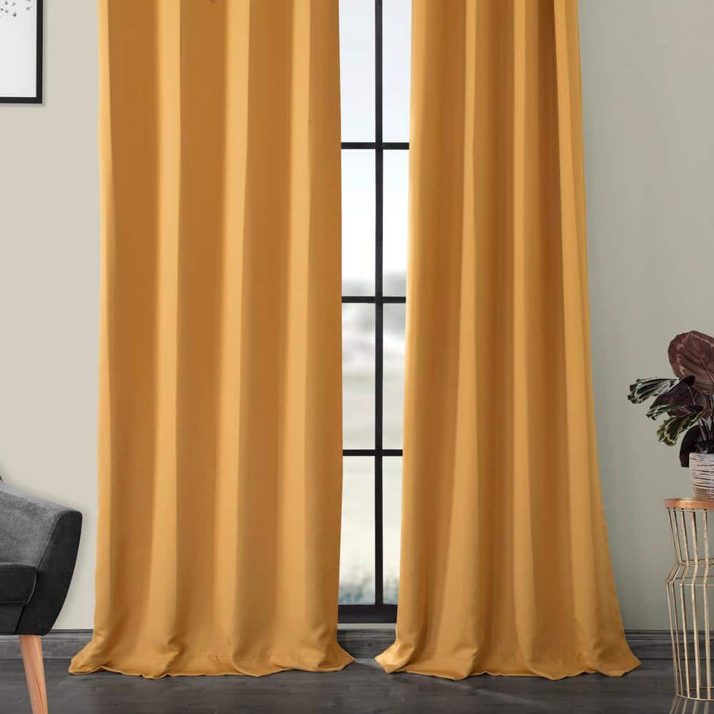 Marigold Velvet Blackout Grommet Window Panel, 50W x 84L