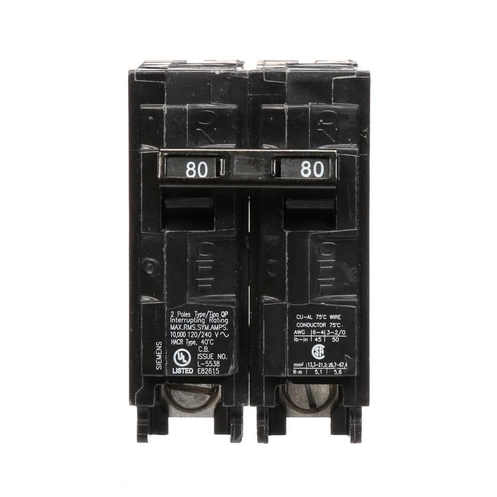 UPC 783643156746 product image for 80 Amp Double-Pole Type QP Circuit Breaker | upcitemdb.com